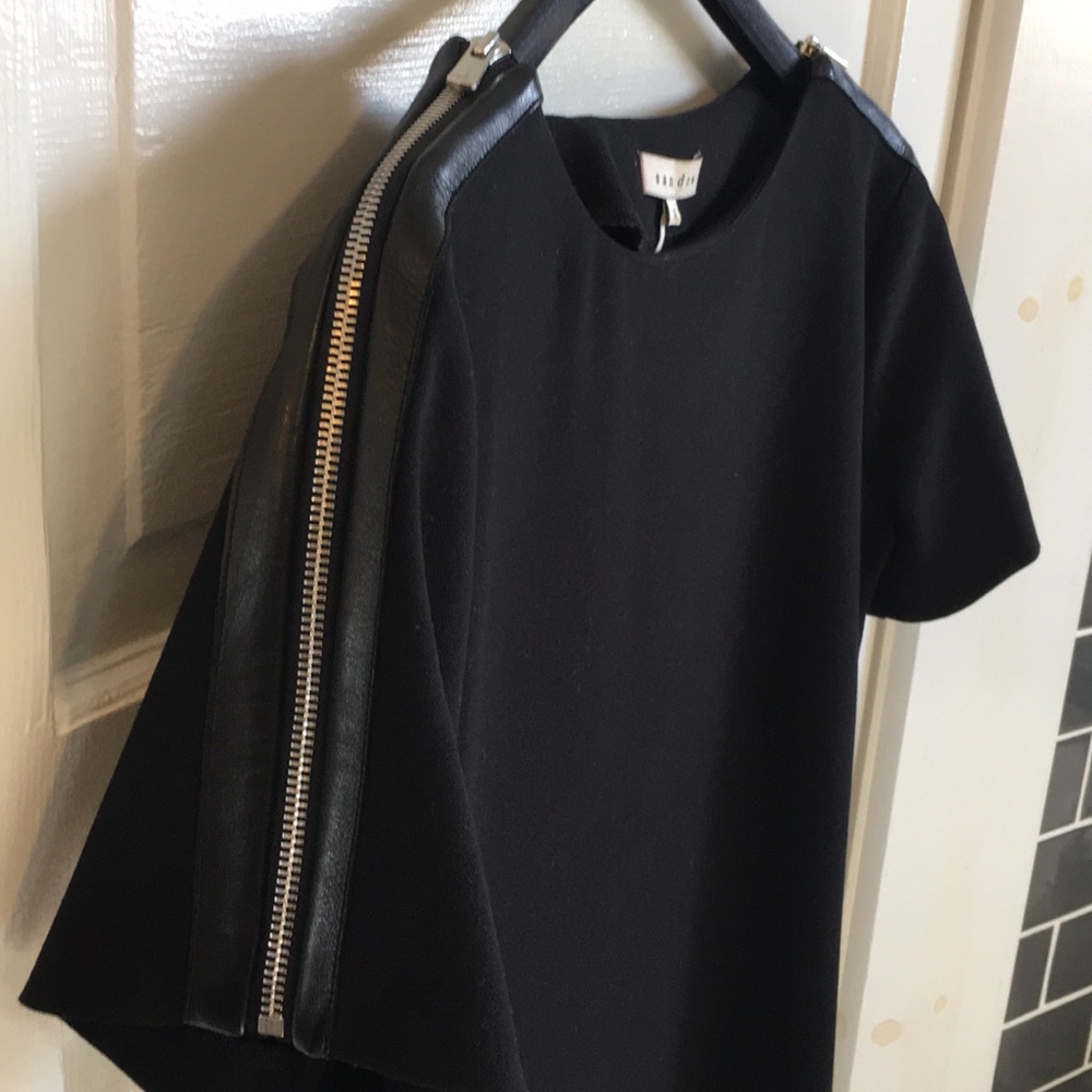 Sandro black mini dress